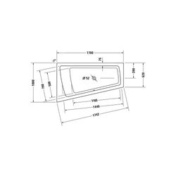 Duravit Paiova Whirlwanne Trapezförmig, Einbau, Ecke L, 1000x1700x485mm, Air-S... DURAVIT-760212000AS0000 4053424452951 (Abb. 1)