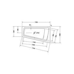 Duravit Paiova Whirlwanne Trapezförmig, Einbau, Ecke R, 1000x1700x485mm, Air-S... DURAVIT-760213000AS0000 4053424452968 (Abb. 1)