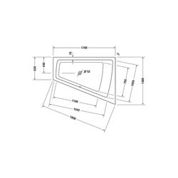 Duravit Paiova Whirlwanne Trapezförmig, Einbau, Ecke R 1300x1700x485mm, Jet-Sy... DURAVIT-760215000JS1000 4053424069715 (Abb. 1)