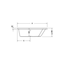 Duravit Paiova Whirlwanne Trapezförmig, Einbau, Ecke R 1300x1700x485mm, Jet-Sy... DURAVIT-760215000JS1000 4053424069715 (Abb. 1)
