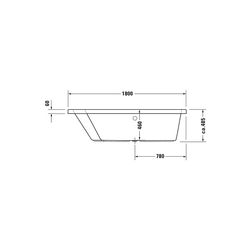 Duravit Paiova Whirlwanne Trapezförmig, Einbau, Ecke L, 1400x1800x485mm, Air-S... DURAVIT-760216000AS0000 4053424452999 (Abb. 1)