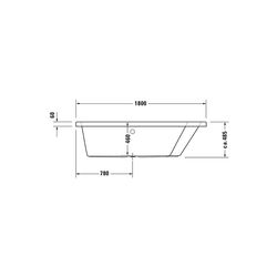 Duravit Paiova Whirlwanne Trapezförmig, Einbau, Ecke R, 1400x1800x485mm, Air-S... DURAVIT-760217000AS0000 4053424453002 (Abb. 1)