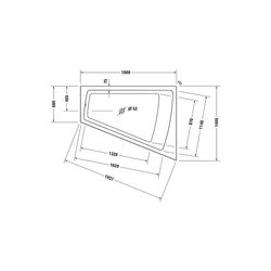 Duravit Paiova Whirlwanne Trapezförmig, Ecke R, 1400x1800x480mm, Air-System, 1... DURAVIT-760269000AS0000 4053424453231 (Abb. 1)