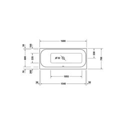 Duravit Happy D.2 Plus Whirlwanne rechteckig, Einbau, 700x1600x480mm Air-Syste... DURAVIT-760308000AS0000 4053424453347 (Abb. 1)