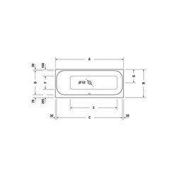 Duravit Happy D.2 Plus Whirlwanne rechteckig, Einbau, 700x1700x480mm Combi-Sys... DURAVIT-760310000CE1000 4053424071930 (Abb. 1)