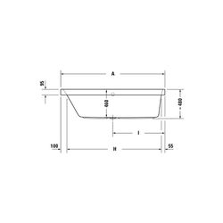Duravit Happy D.2 Plus Whirlwanne rechteckig, Einbau, 700x1700x480mm Combi-Sys... DURAVIT-760310000CE1000 4053424071930 (Abb. 1)