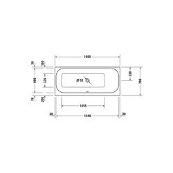 Duravit Happy D.2 Plus Whirlwanne rechteckig, Einbau, 700x1600x480mm Air-Syste... DURAVIT-760309000AS0000 4053424453354 (Abb. 1)