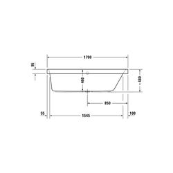 Duravit Happy D.2 Plus Whirlwanne rechteckig, Einbau, 700x1700x480mm Air-Syste... DURAVIT-760311000AS0000 4053424453378 (Abb. 1)