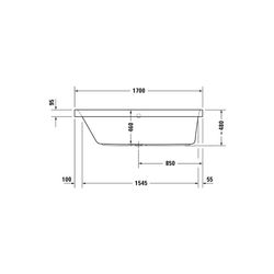 Duravit Happy D.2 Plus Whirlwanne rechteckig, Einbau, 750x1700x480mm Air-Syste... DURAVIT-760312000AS0000 4053424453385 (Abb. 1)