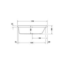 Duravit Happy D.2 Plus Whirlwanne rechteckig, Einbau, 750x1700x480mm Air-Syste... DURAVIT-760313000AS0000 4053424453392 (Abb. 1)