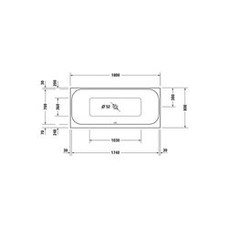 Duravit Happy D.2 Plus Whirlwanne rechteckig Einbau 800x1800x480mm Air-System,... DURAVIT-760314000AS0000 4053424453408 (Abb. 1)