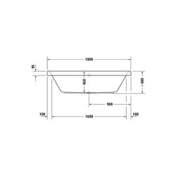 Duravit Happy D.2 Plus Whirlwanne rechteckig Einbau 800x1800x480mm Air-System,... DURAVIT-760314000AS0000 4053424453408 (Abb. 1)