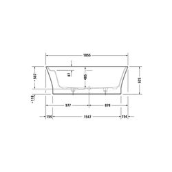 Duravit Cape Cod Whirlwanne Oval, Freistehend, 885x1855x507mm, Air-System, 2 R... DURAVIT-760330000AS0000 4053424453477 (Abb. 1)
