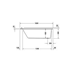 Duravit Starck Wannen Whirlwanne Rechteckig, Einbau, 700x1600x480mm Jet-System... DURAVIT-760333000JS1000 4053424072579 (Abb. 1)