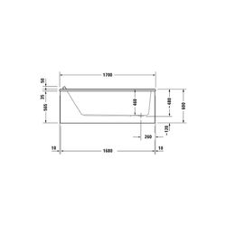 Duravit Starck Wannen Whirlwanne Rechteckig, Einbau, 900x1700x480mm Air-System... DURAVIT-760337000AS0000 4053424453545 (Abb. 1)