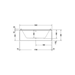 Duravit Starck Wannen Whirlwanne Rechteckig, Einbau, 900x1800x480mm Combi-Syst... DURAVIT-760339000CP1000 4053424072883 (Abb. 1)