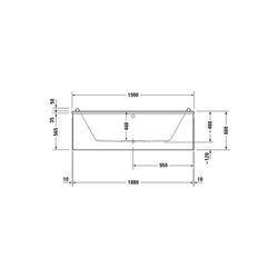 Duravit Starck Wannen Whirlwanne rechteckig Einbau, 900x1900x480mm Air-System,... DURAVIT-760340000AS0000 4053424453576 (Abb. 1)