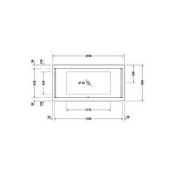 Duravit Starck Wannen Whirlwanne Rechteckig, Einbau, 1000x2000x480mm Combi-Sys... DURAVIT-760341000CP1000 4053424072982 (Abb. 1)