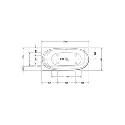 Duravit Cape Cod Whirlwanne Halbrund, Ecke L, 900x1900x510mm, Air-System, 1 Rü... DURAVIT-760362000AS0000 4053424453590 (Abb. 1)