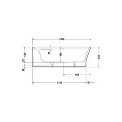 Duravit Cape Cod Whirlwanne Halbrund, Ecke L, 900x1900x510mm, Air-System, 1 Rü... DURAVIT-760362000AS0000 4053424453590 (Abb. 1)