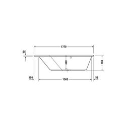 Duravit Paiova Whirlwanne 5 Fünfeck Einbau Ecke L 1300x1770x460mm Air-System 2... DURAVIT-760390000AS0000 4053424453736 (Abb. 1)