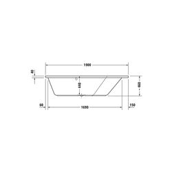 Duravit Paiova Whirlwanne 5 Fünfeck Einbau Ecke R 1400x1900x460mm Air-System 2... DURAVIT-760393000AS0000 4053424453767 (Abb. 1)