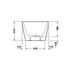 Duravit DuraSquare Whirlwanne Rechteckig, Freistehend, 850x1850x485mm, Air-Sys... DURAVIT-760430000AS0000 4053424453934 (Abb. 1)