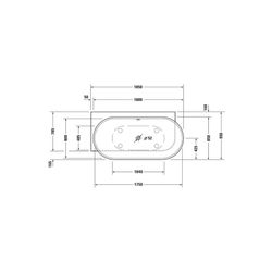 Duravit Luv Whirlwanne Oval, Ecke L, 950x1850x610mm, Air-System, 2 Rückenschrä... DURAVIT-760431000AS0000 4053424453941 (Abb. 1)