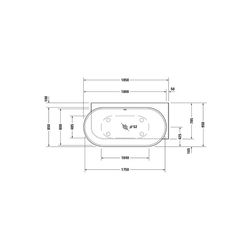 Duravit Luv Whirlwanne Oval, Ecke R, 950x1850x610mm, Air-System, 2 Rückenschrä... DURAVIT-760432000AS0000 4053424453958 (Abb. 1)