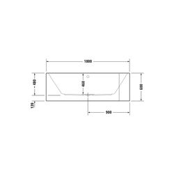 Duravit Happy D.2 Plus Whirlwanne rechteckig, Ecke L, 800x1800x480mm, Jet-Syst... DURAVIT-760449800JS1000 4053424736129 (Abb. 1)