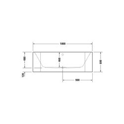Duravit Happy D.2 Plus Whirlwanne rechteckig, Vorwand, 800x1800x480mm Combi-Sy... DURAVIT-760451800CE1000 4053424736198 (Abb. 1)