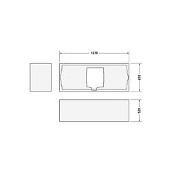 Duravit D-Code Badewannenträger 670x1670x520mm, Rechteckig, gerade Seitenwand ... DURAVIT-790471000000000 4021534401756 (Abb. 1)