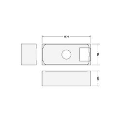 Duravit D-Code Badewannenträger 720x1670x515mm, Rechteckig, gerade Seitenwand ... DURAVIT-790473000000000 4021534401909 (Abb. 1)