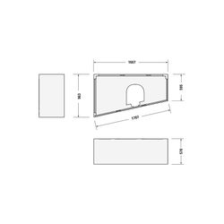 Duravit Paiova Badewannenträger 970x1670x570mm, Trapezförmig, gerade Seitenwan... DURAVIT-791418000000000 4021534534331 (Abb. 1)