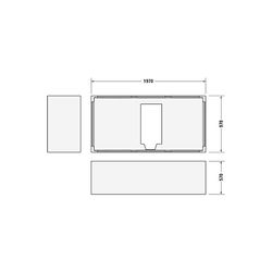 Duravit Starck Badewannenträger 970x1970x570mm, Rechteckig, gerade Seitenwand ... DURAVIT-791449000000000 4021534823831 (Abb. 1)