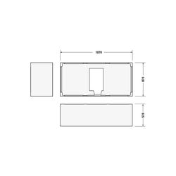Duravit DuraStyle Badewannenträger 870x1870x570mm, Rechteckig, gerade Seitenwa... DURAVIT-791467000000000 4021534863684 (Abb. 1)