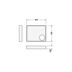 Duravit Starck Slimline Duschwanne 750x900x45mm, Rechteckig, Weiß glänzend, au... DURAVIT-720117000000000 4021534888601 (Abb. 1)