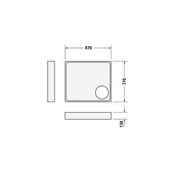 Duravit Starck Slimline Duschwanne 800x900x45mm, Rechteckig, Weiß glänzend, au... DURAVIT-720118000000000 4021534889035 (Abb. 1)