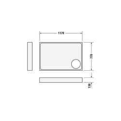 Duravit Starck Slimline Duschwanne 800x1200x55mm, Rechteckig, Weiß glänzend, a... DURAVIT-720121000000000 4021534891540 (Abb. 1)