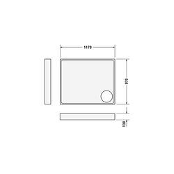 Duravit Starck Slimline Duschwanne 1000x1200x55mm, Rechteckig, Weiß glänzend, ... DURAVIT-720123000000001 4021534892417 (Abb. 1)