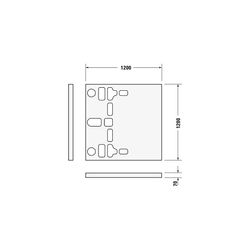 Duravit Stonetto Duschwanne Halbeinbau Bodenbündig 1200x1200x50mm, Rechteckig,... DURAVIT-720169680000000 4053424136813 (Abb. 1)
