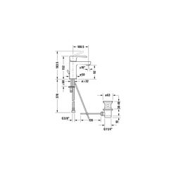 Duravit B.2 Einhebel-Waschtischmischer S, Chrom, 5,5l/min, Hebelgriff, mit Garnit... DURAVIT-B21010001010 7612158494315 (Abb. 1)