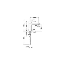 Duravit B.2 Einhebel-Waschtischmischer M, Chrom, 5l/min, Hebelgriff, Ausladung 13... DURAVIT-B21020002010 7612158494339 (Abb. 1)