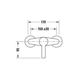 Duravit B.2 Einhebel-Brausemischer Aufputz, Chrom Hochglanz, Keramikm. S-Anschlüs... DURAVIT-B24230000010 7612158494384 (Abb. 1)
