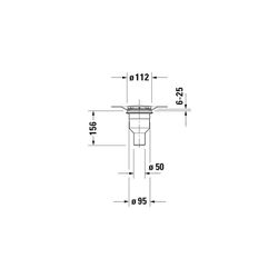 Duravit Universal Duschwannenablauf aus Kunststoff 100x100x180mm, Weiß glänzen... DURAVIT-790269000000000 4021534574221 (Abb. 1)
