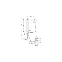 Duravit C.1 Einhebel-Waschtischmischer XL, Chrom, 5l/min, Hebelgriff, mit Garnitu... DURAVIT-C11040001010 7612158491390 (Abb. 1)