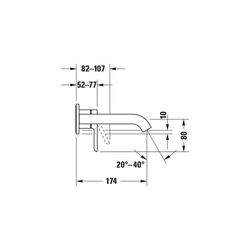 Duravit C.1 Einhebel-Waschtischmischer, Chrom, 5l/min, Hebelgriff, Ausladung 174m... DURAVIT-C11070003010 7612158491659 (Abb. 1)