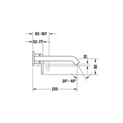 Duravit C.1 Einhebel-Waschtischmischer, Chrom, 5l/min, Hebelgriff, Ausladung 225m... DURAVIT-C11070004010 7612158491918 (Abb. 1)