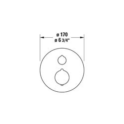 Duravit C.1 Einhebel-Wannenmischer Unterputz, 2 Verbraucher, Chrom, Sicherungsk. ... DURAVIT-C15210018010 7612158492311 (Abb. 1)