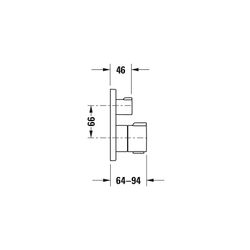 Duravit C.1 Wannenthermostat Unterputz, 2 Verbraucher, Chrom Hochglanz, 20,5l/min... DURAVIT-C15200013010 7612158492380 (Abb. 1)